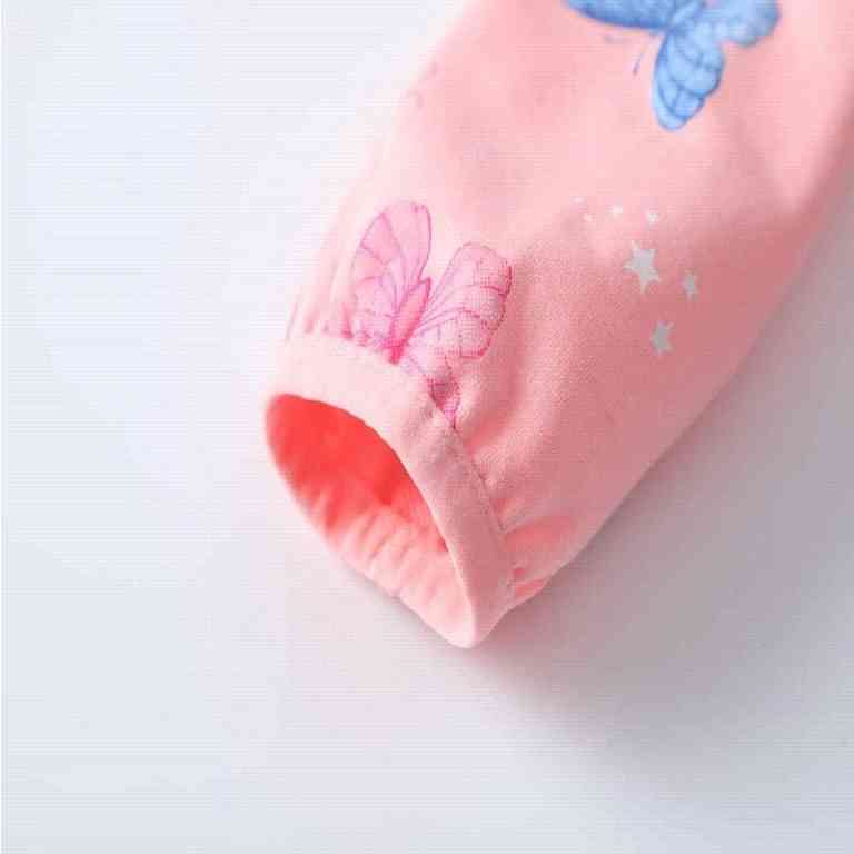 Dívčí mikina na zip s motýly Kugo SM3537 meruňková